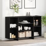 vidaXL Buffet Chêne noir 120 x 30 x 75 cm Bois d'ingénierie