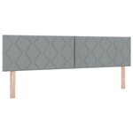 vidaXL Lit à sommier avec matelas Gris clair 180x200 cm Tissu