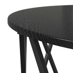 Table basse vidaXL Noir Chêne 80x80x42 cm en bois d'ingénierie