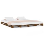 vidaXL Lit de palette sans matelas marron miel 120x200 cm bois massif