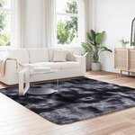 vidaXL Tapis Shaggy à poils longs NAVARRA gris foncé 240x240 cm