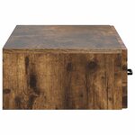 vidaXL Table d'appoint murale Chêne fumé 87 5 x 34 5 x 17 cm