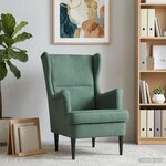 vidaXL Fauteuil Vert Mer Velours