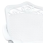 Ensemble de bistro de jardin 3 pièces vidaXL en aluminium moulé blanc
