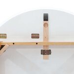 vidaXL Table à manger naturel bois massif et caoutchouc