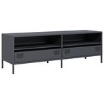 vidaXL Meuble TV anthracite 135x39x43 5 cm acier laminé à froid