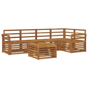 vidaXL Ensemble de canapés d'extérieur 6 pc Naturel Polyester
