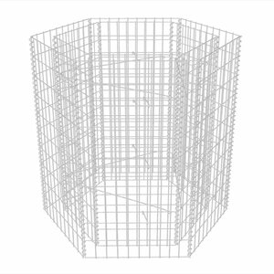 vidaXL Lit surélevé à gabion hexagonale 100x90x100 cm