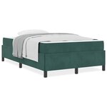 vidaXL Cadre de lit Vert foncé  vert et blanc 120 x 200 cm Velours