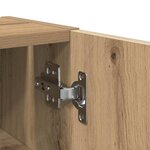 vidaXL Meuble de salle de bain avec porte-rouleau chêne artisanal