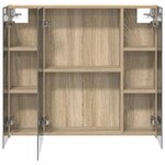 vidaXL Armoire Miroir de Salle de Bain Chêne Sonoma 80 x 14.5 x 70 cm