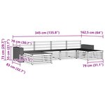 vidaXL Ensemble de canapés d'extérieur 6 pc Bois d'Acacia Massif