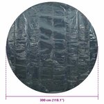 vidaXL Film solaire de piscine flottant PE 300 cm Noir et bleu