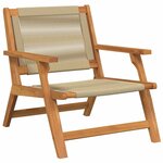 vidaXL Chaises de jardin avec table 3 Pièces Beige Bois d'acacia massif