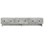 vidaXL Meuble TV 147 x 34 5 x 30 cm Gris béton Bois d'ingénierie