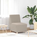 vidaXL Canapé modulaire sans accoudoirs Gris clair 55 cm Tissu imitation laine bouclée