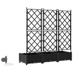 vidaXL Pots de jardin Noir 120 x 40 x 126 cm Acier