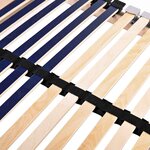 vidaXL Sommier à lattes Marron 80 x 190 cm Bois de hêtre massif