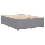 vidaXL Cadre de lit sans matelas gris clair 140x190 cm tissu