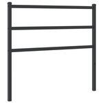 vidaXL Tête de lit métal noir 100 cm