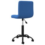 vidaXL Chaise pivotante de salle à manger Bleu Velours