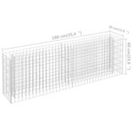 vidaXL Lit surélevé à gabion Acier galvanisé 180x30x60 cm