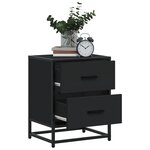 vidaXL Tables de chevet 2 Pièces noir 40x31x50 cm bois d'ingénierie