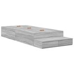 vidaXL Cadre de lit de rangement Gris Sonoma 90x190 cm