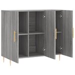 vidaXL Buffet sonoma gris 90x34x80 cm bois d'ingénierie