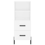 vidaXL Buffet haut Blanc 34 5x34x180 cm Bois d'ingénierie