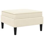 vidaXL Pouf avec Rangement Crème Velours