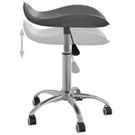 vidaXL Tabouret de salon et spa Gris Similicuir