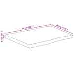 vidaXL Dessus de table bord vivant 50x40x3 8 cm bois de manguier brut