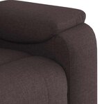 vidaXL Fauteuil inclinable Marron foncé Tissu