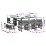 vidaXL Ensemble à manger de jardin et coussins 11 Pièces marron rotin