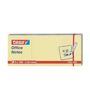 Office Notes repositionnable 100 x 75 mm Jaune Lot de 12 TESA