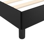 vidaXL Cadre de lit avec tête de lit sans matelas noir 100x200 cm