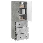 vidaXL Ensemble de Meubles 2 Pièces Gris béton 66 x 34 5 x 90 cm