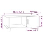 vidaXL Table basse chêne marron 90x50x40 cm bois d'ingénierie