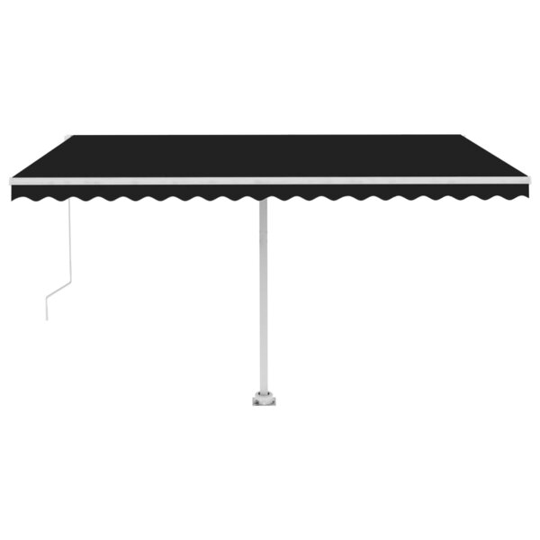 vidaXL Auvent manuel rétractable sur pied 450x300 cm Anthracite