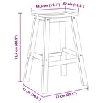 vidaXL Tabourets de Bar 2 Pièces Blanc HDPE