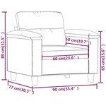 vidaXL Fauteuil Cappuccino 60 cm Similicuir