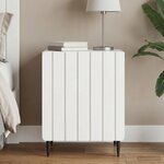 vidaXL Cabinet de chevet Blanc brillant 43 x 34 5 x 52 cm