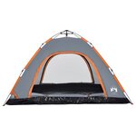 vidaXL Tente de camping 5 personnes gris libération rapide