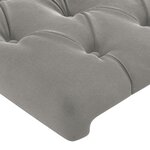 vidaXL Tête de lit avec oreilles Gris clair 203x16x78/88 cm Velours