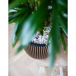 Capi Jardinière Groove 35x34 cm noir et doré