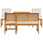 vidaXL Ensemble bistro de jardin 4 Pièces Marron Bois d'acacia massif