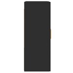 vidaXL Armoires murales 2 Pièces noir bois d'ingénierie