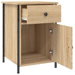 vidaXL Tables de chevet 2Pièces chêne sonoma 40x42x60cm bois d'ingénierie