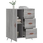 vidaXL Buffet sonoma gris 69 5x34x90 cm bois d'ingénierie